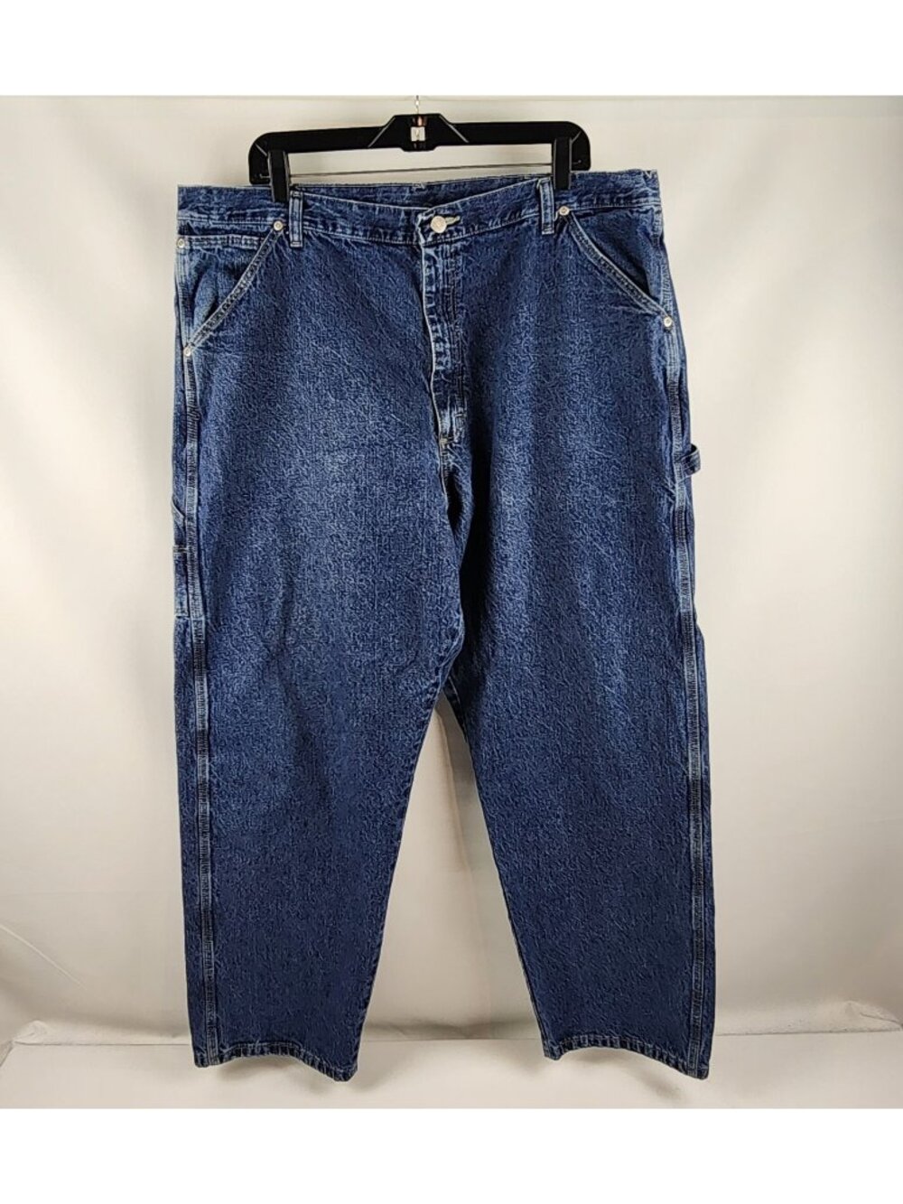 Wrangler Carpenter Baggy Jeans Blue Denim Straight Leg 40X30 Medium Wash